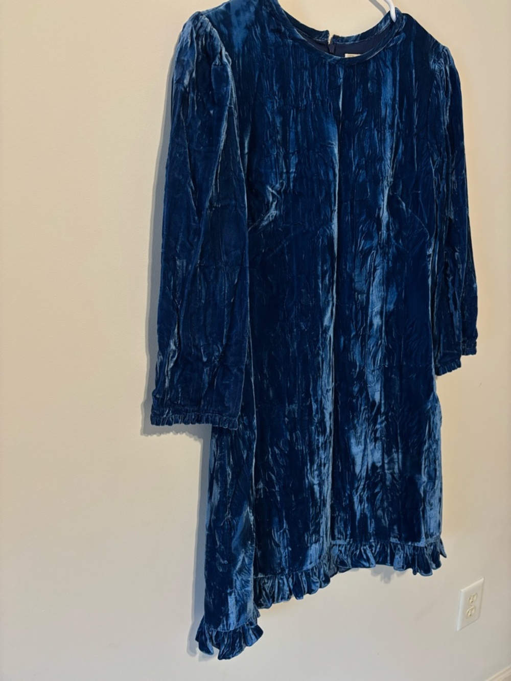 Shoshanna Midnight Blue Crushed Velvet Mini Dress - Picture 5 of 10